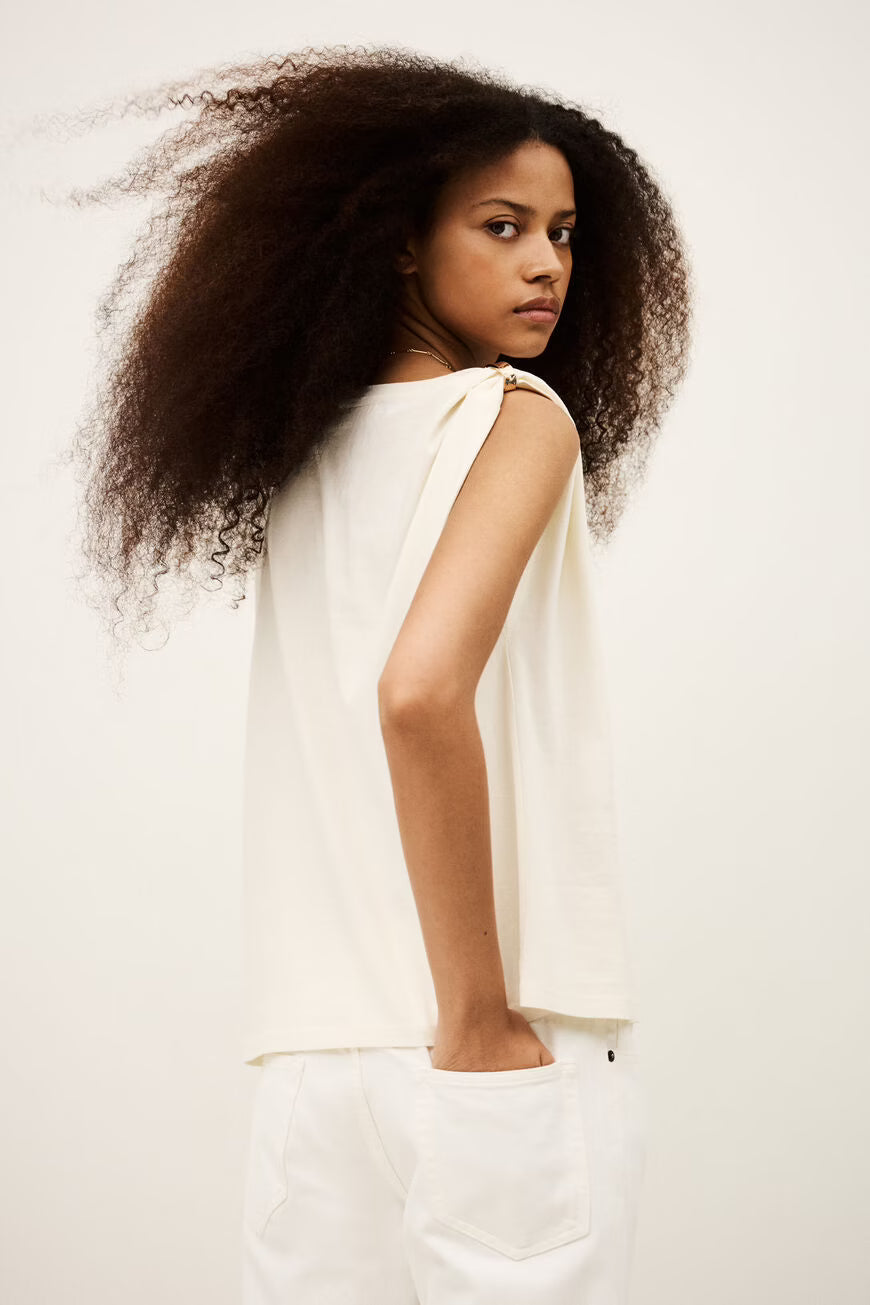 BA&SH ALLIA TOP CREAM - S. LABELS