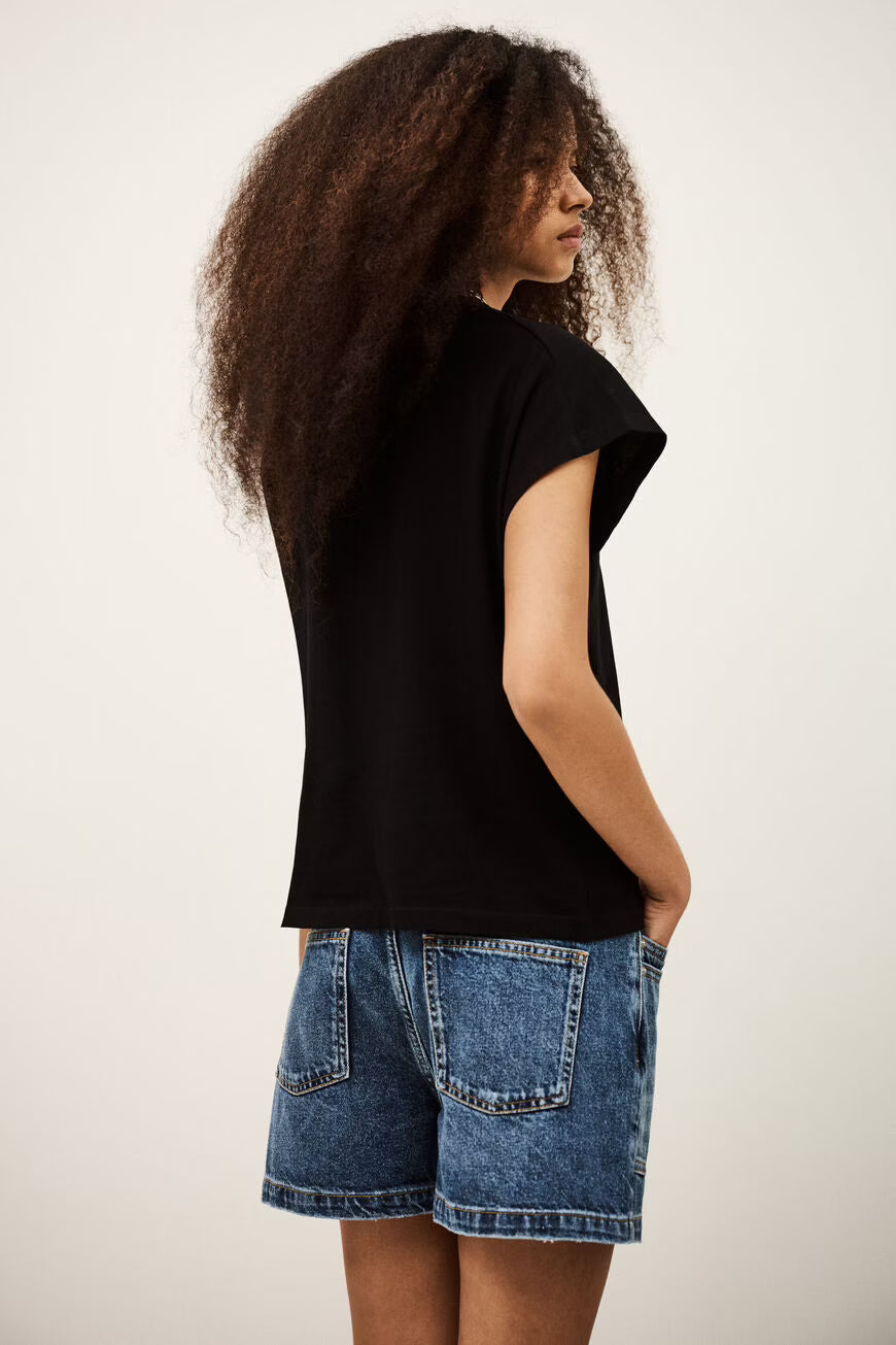 BA&SH ALLIA TOP ZWART - S. LABELS