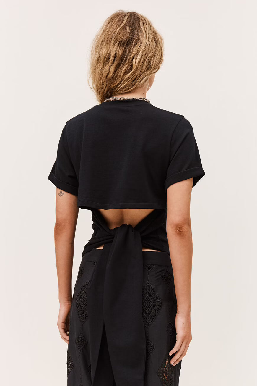BA&SH BLANCA TSHIRT ZWART - S. LABELS