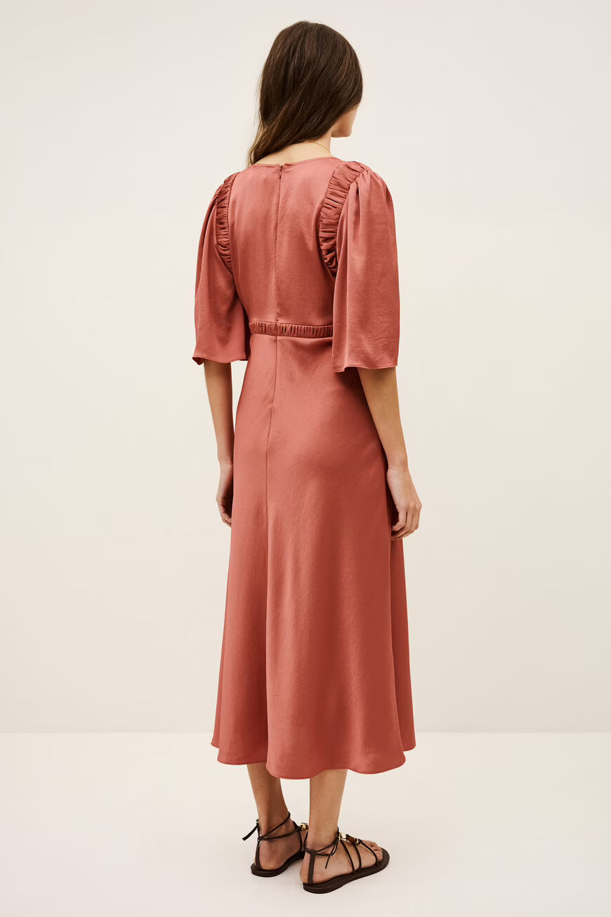 BA&SH MIDI JURK CHARLOTTE BLUSH - S. LABELS