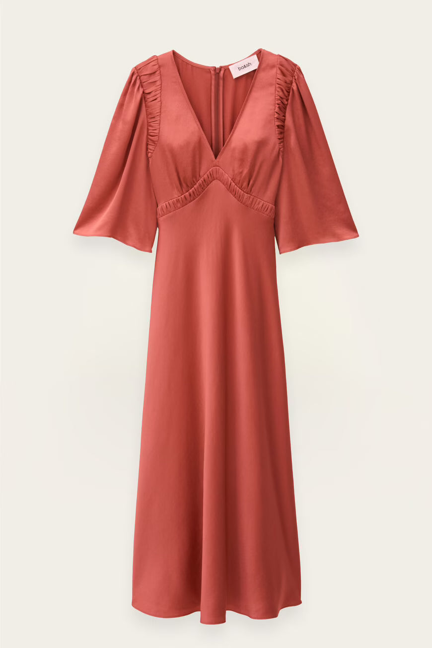 BA&SH MIDI JURK CHARLOTTE BLUSH - S. LABELS