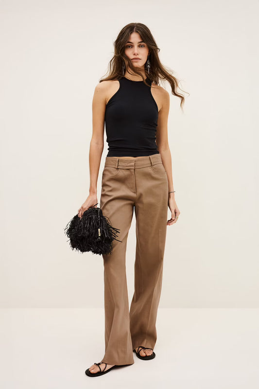 BA&SH PANTALON CISTA BROWN