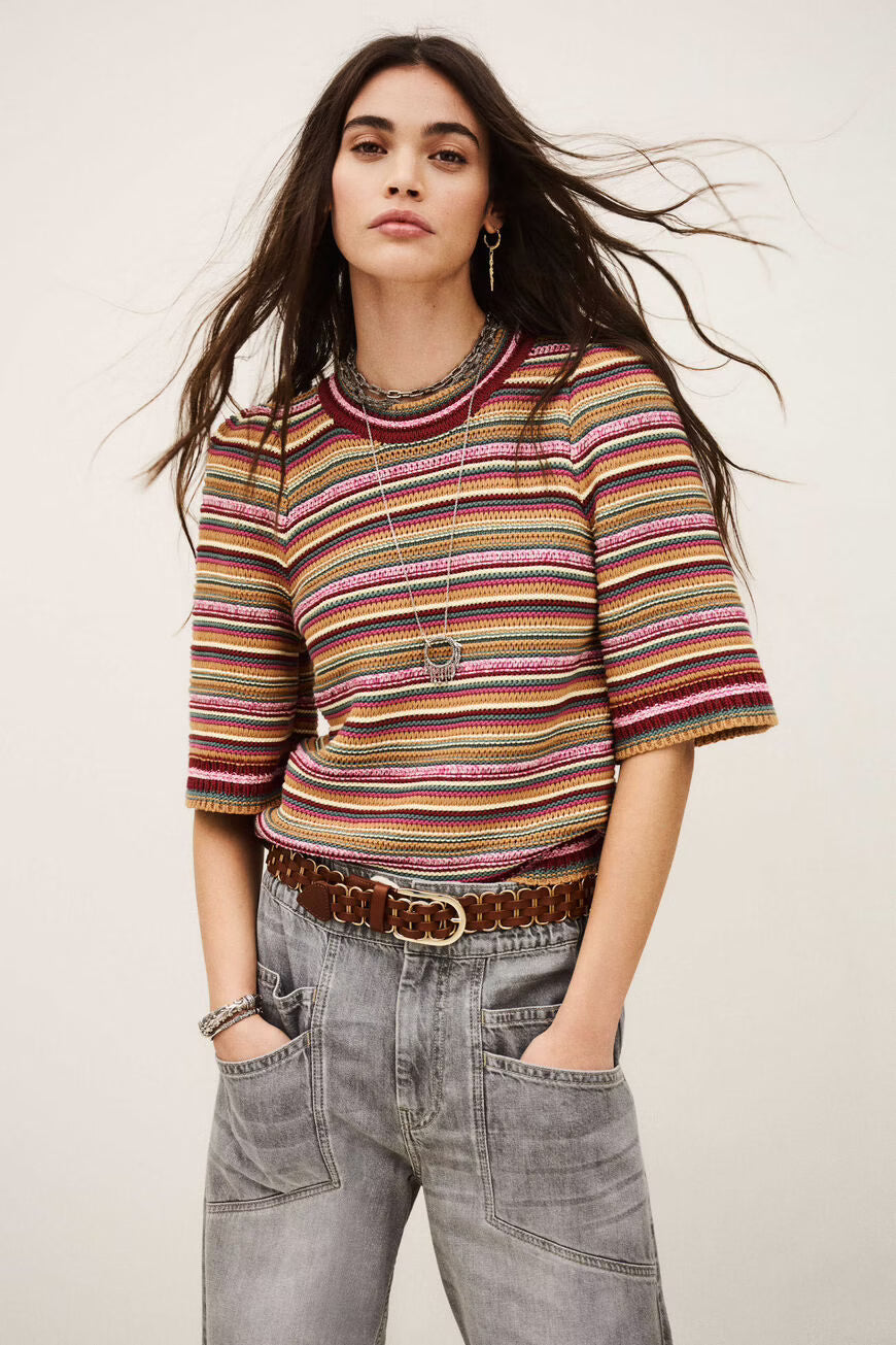 BA&SH FARFAELA PULLOVER BORDEAUX