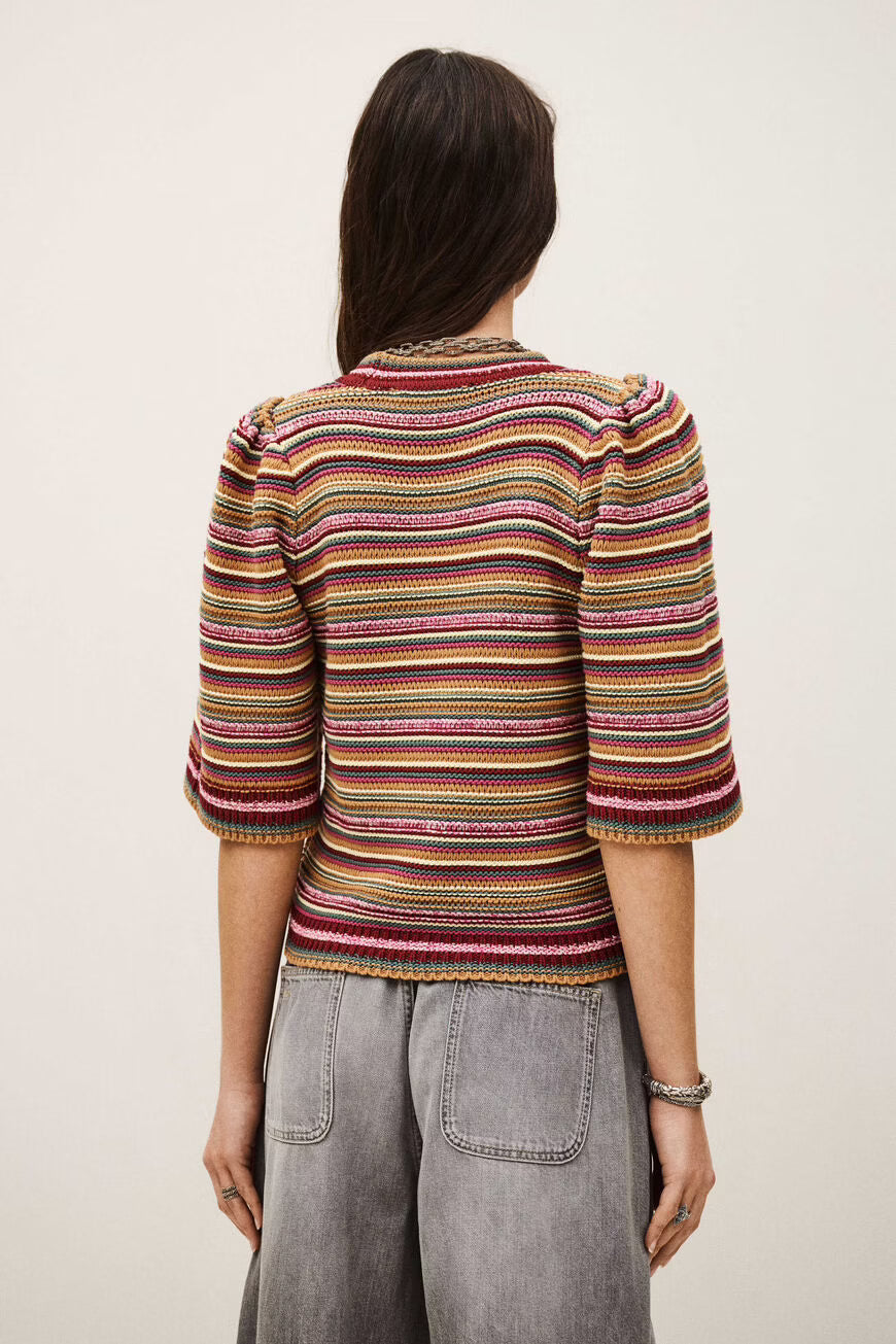 BA&SH FARFAELA PULLOVER BORDEAUX