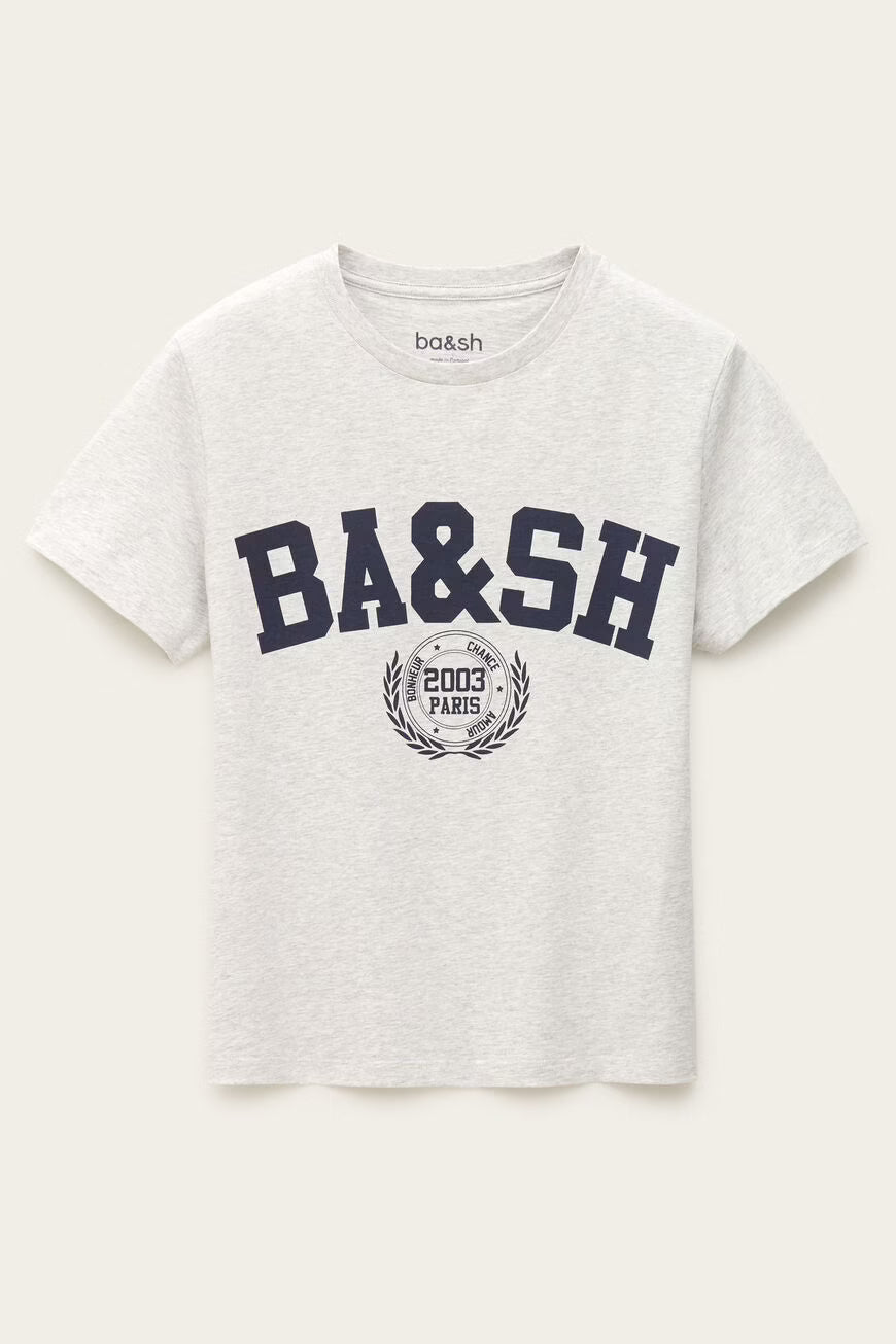 BA&SH IONI TEE LOGO GRIJS MELEE - S. LABELS