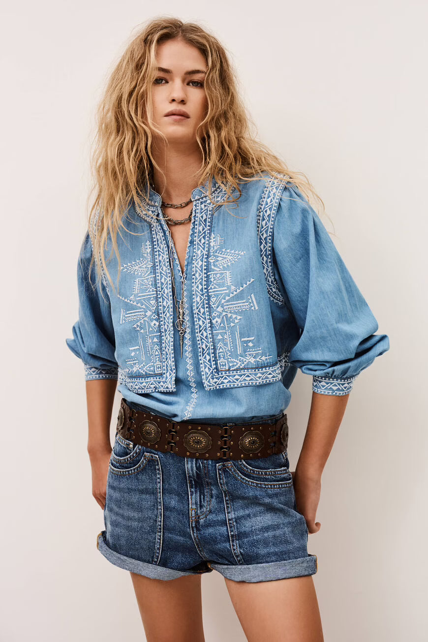 BA&SH LAURA BLOUSE JEANS - S. LABELS