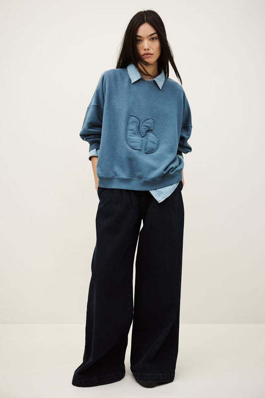 BA&SH MAIA SWEATSHIRT BLAUW