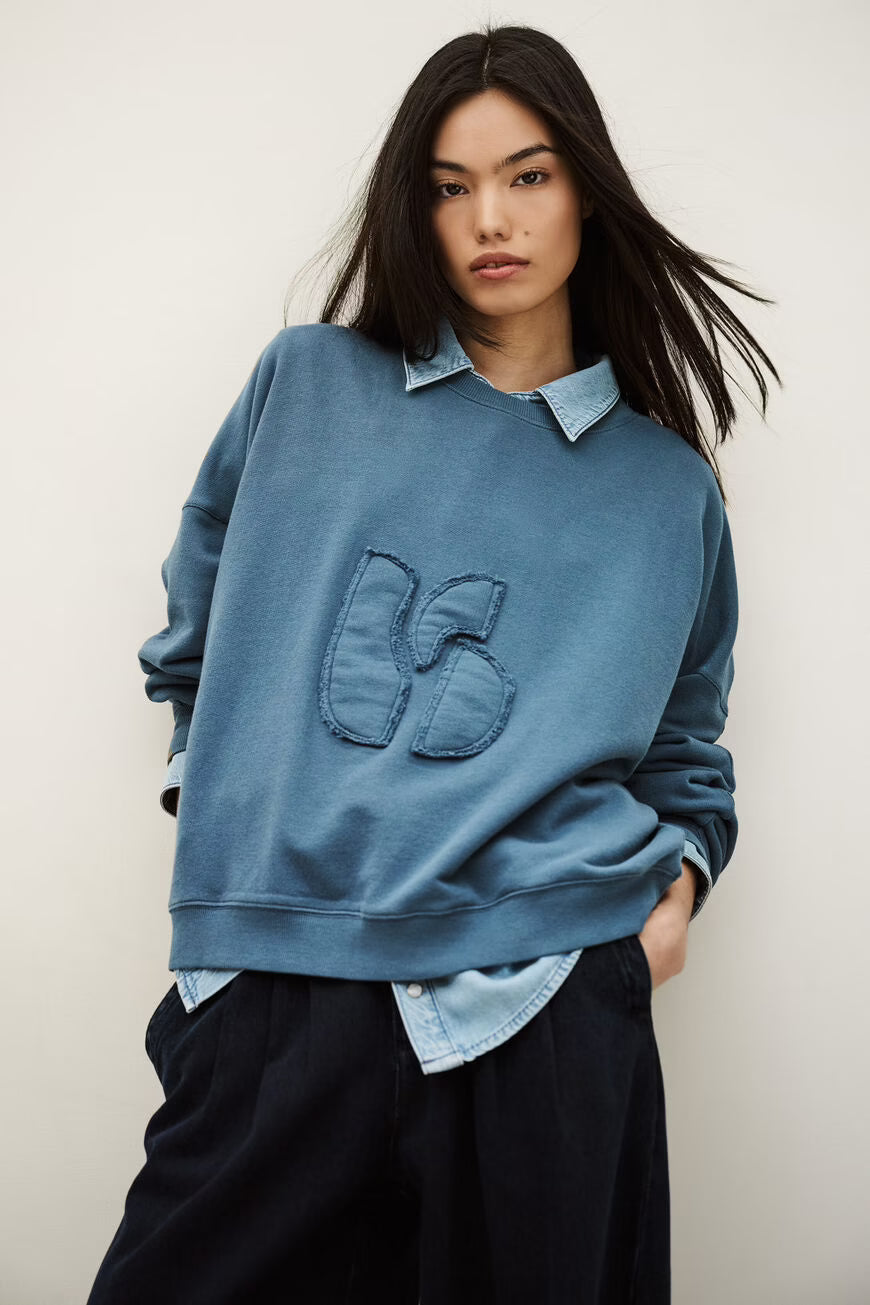 BA&SH MAIA SWEATSHIRT BLAUW - S. LABELS