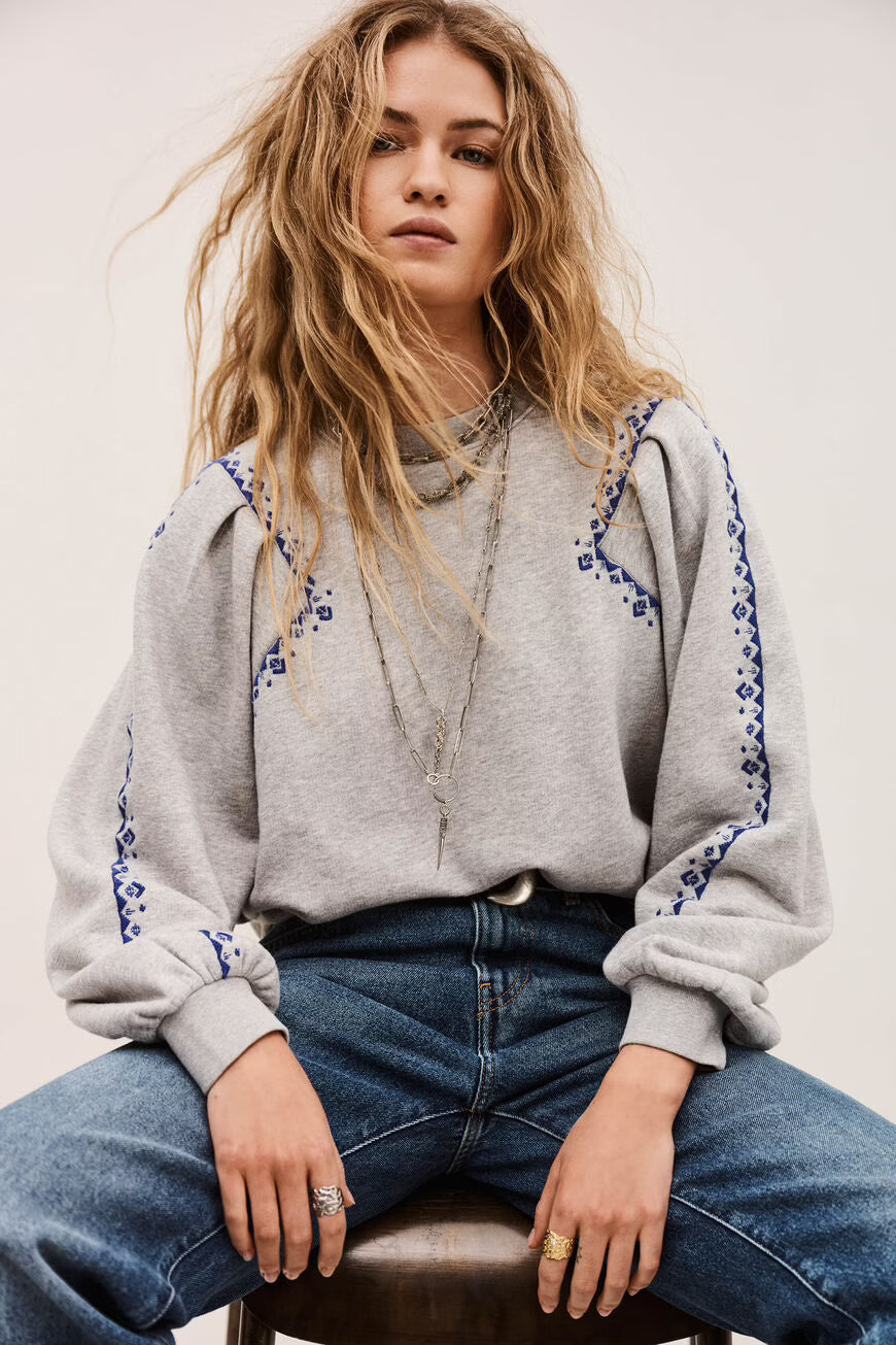 BA&SH MESTA SWEATER GRIJS - S. LABELS