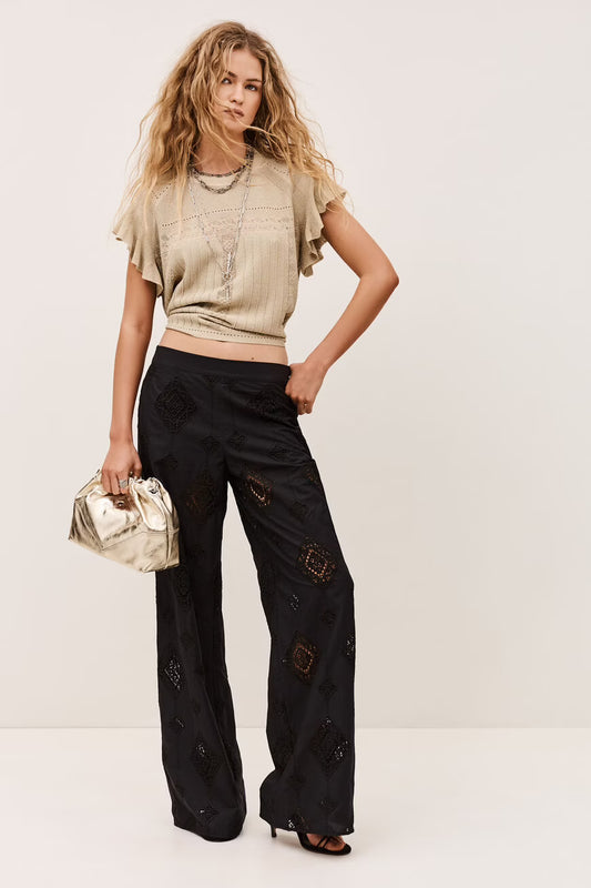 BA&SH PANTALON MIKE ZWART