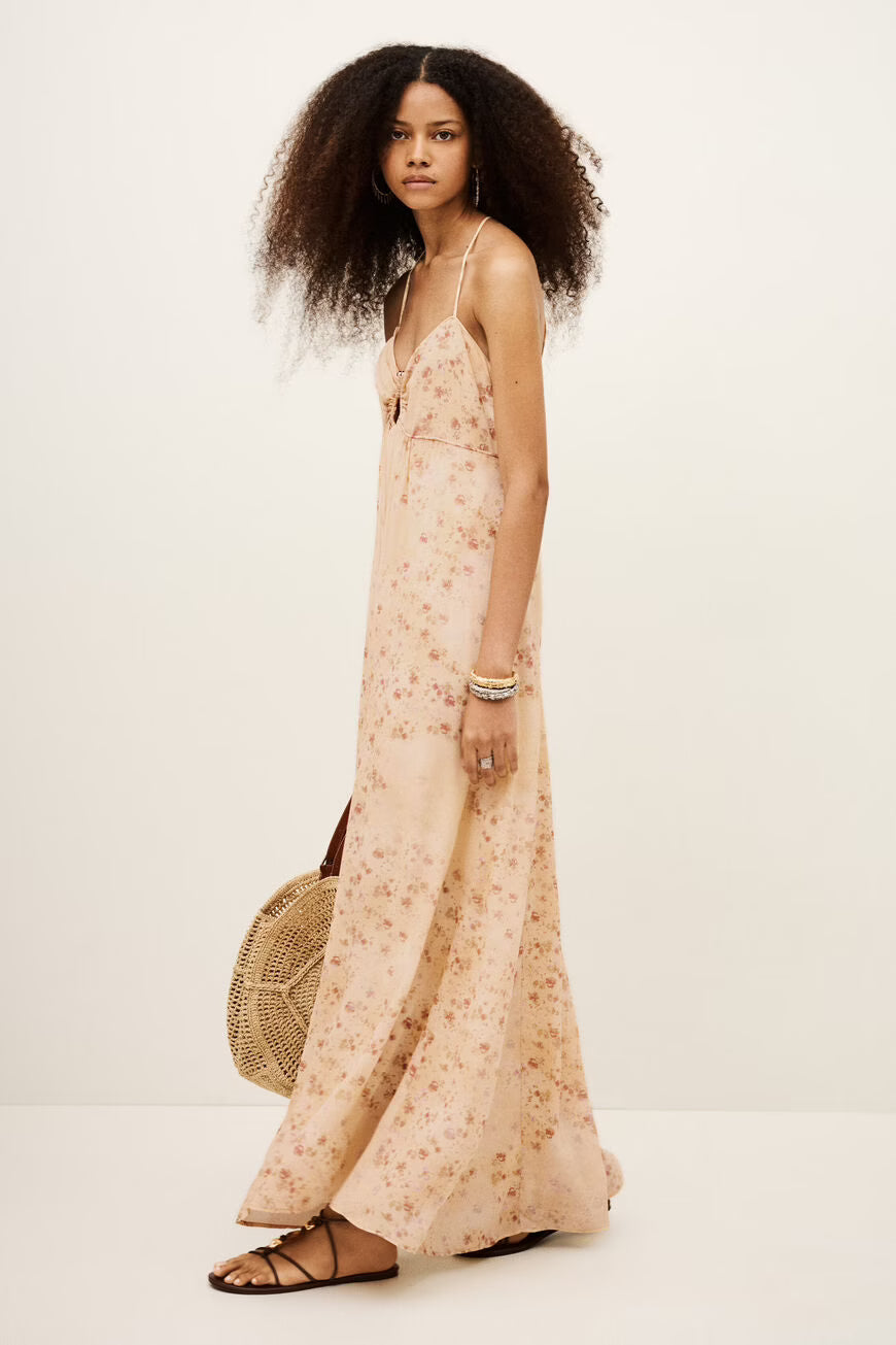 BA&SH ZOMERSE MAXI JURK NATZ BLOEMENPRINT - S. LABELS