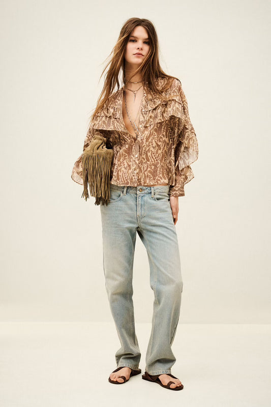 BA&SH TUNELLA BLOUSE BLOEMENPRINT