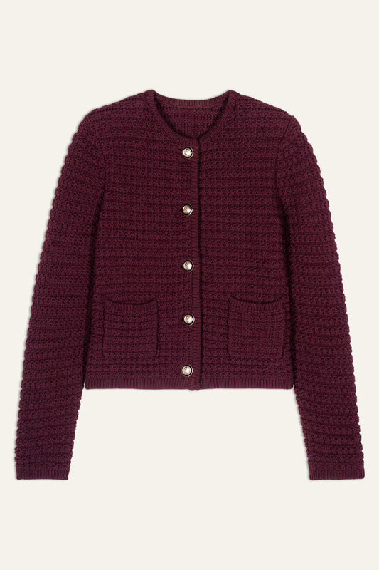 BA&SH GASPARD VEST BORDEAUX
