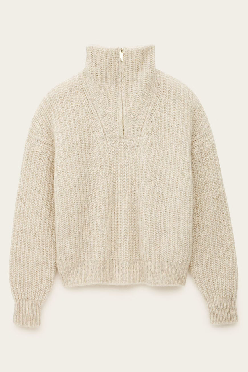 BA&SH BELTANE KNIT SWEATER ECRU