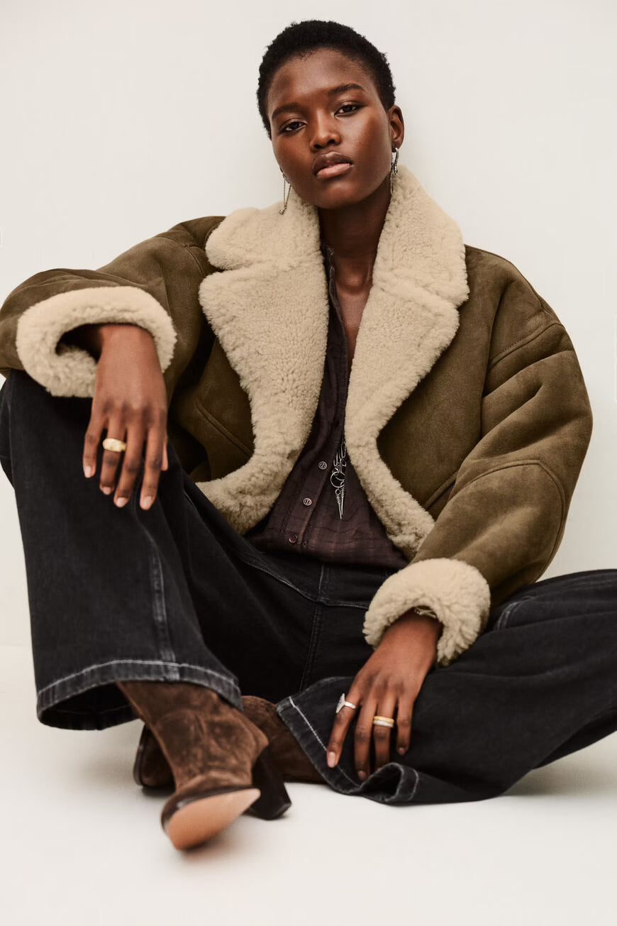 BA&SH MAGGY COAT BROWN