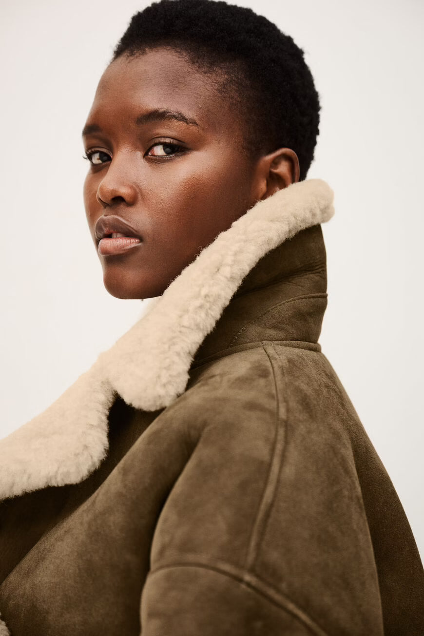 BA&SH MAGGY COAT BROWN