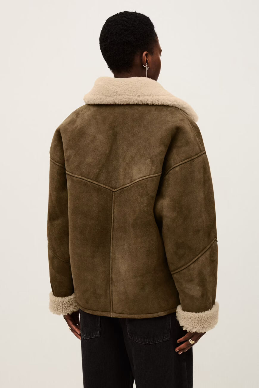 BA&SH MAGGY COAT BROWN