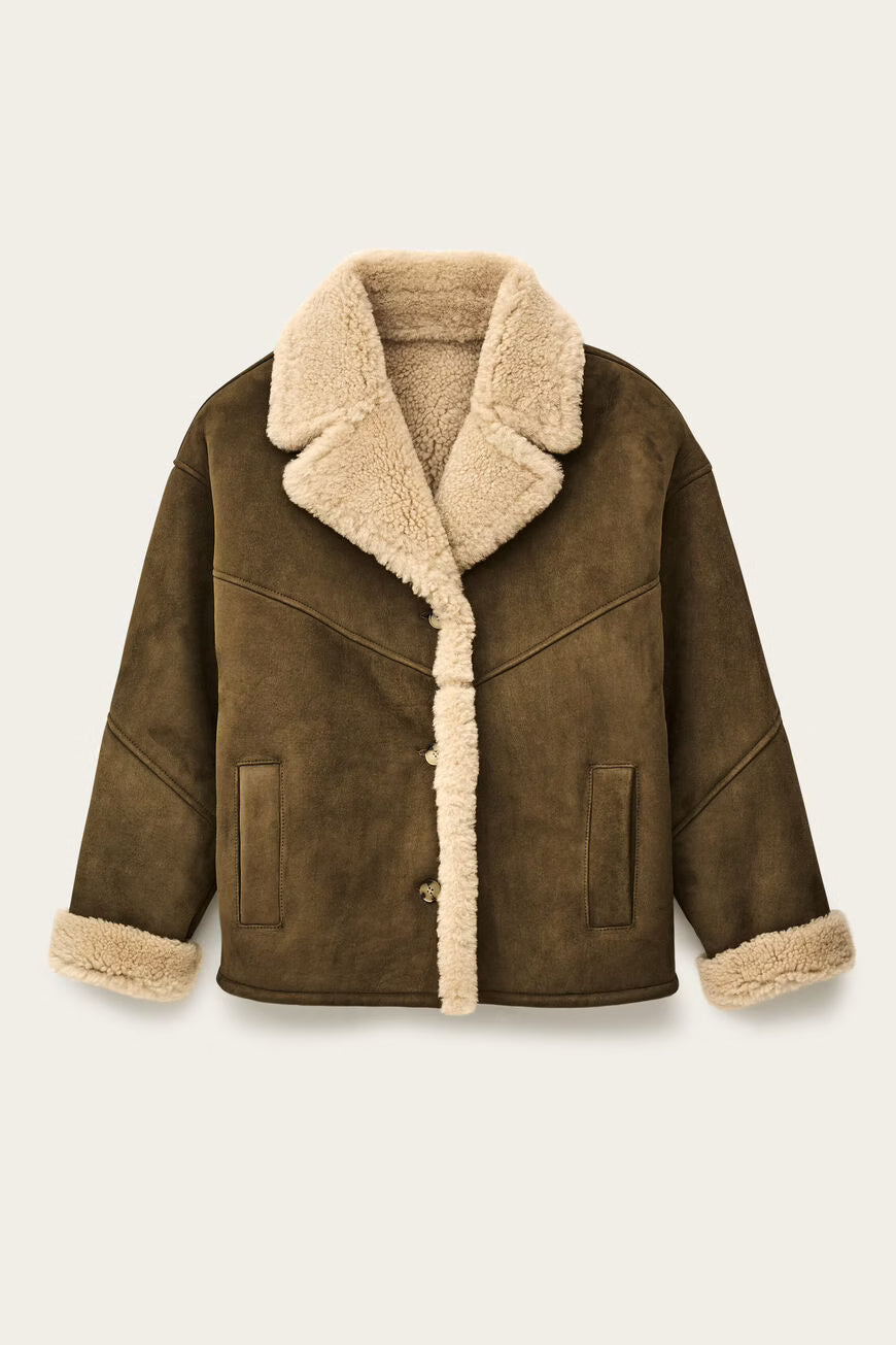 BA&SH MAGGY COAT BROWN