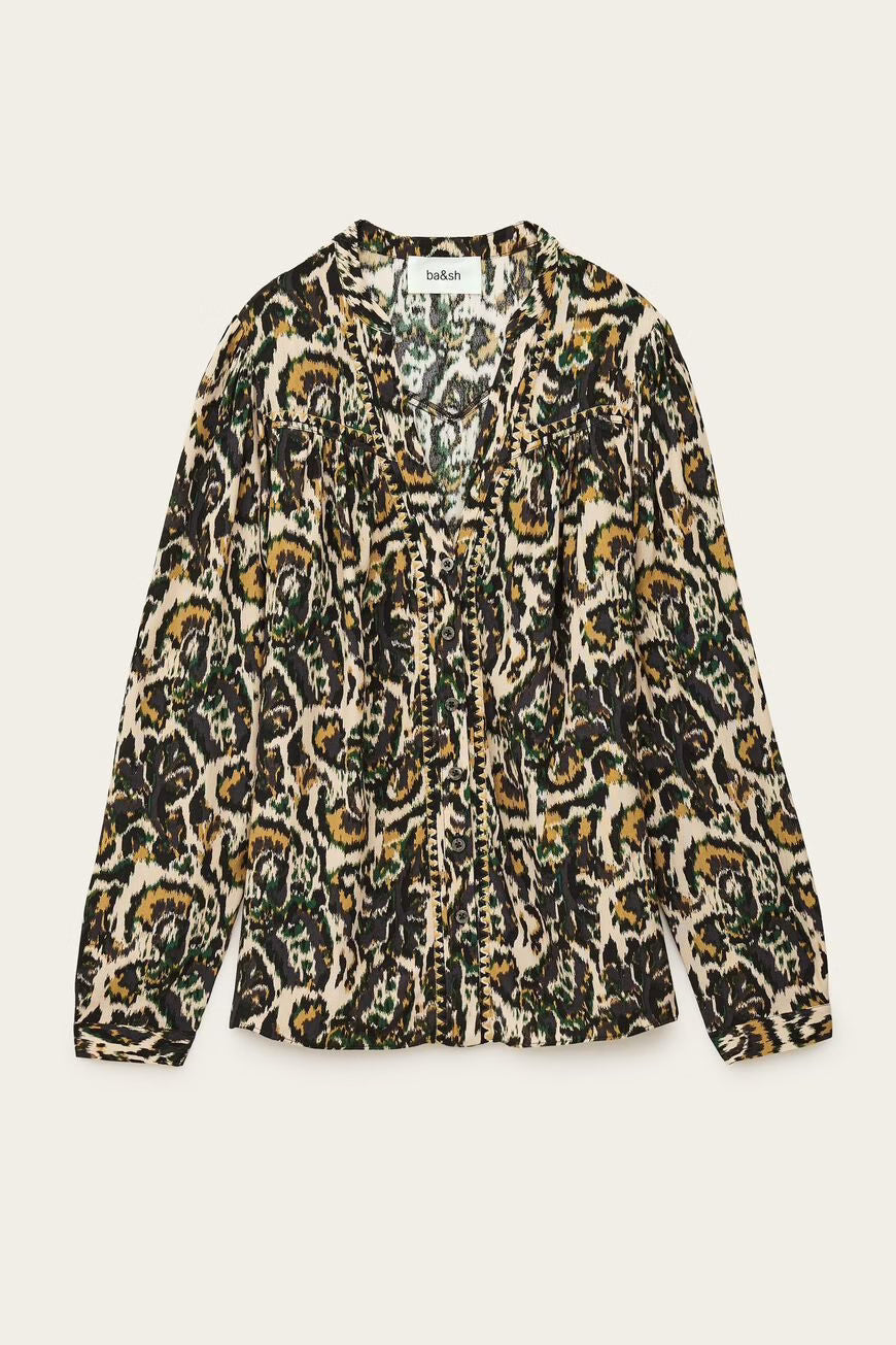 BA&SH ONADA BLOUSE GROEN