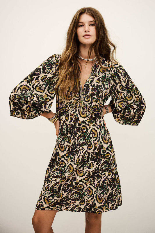 BA&SH ONIA SHORT DRESS GROEN
