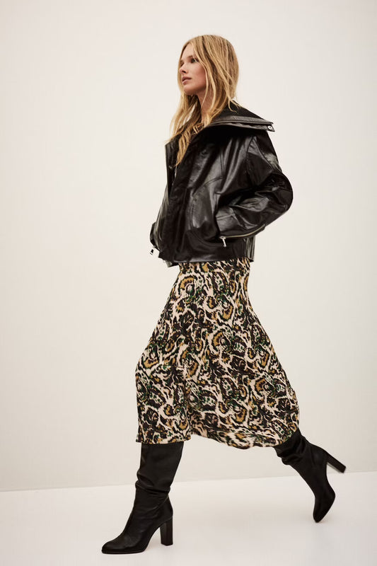 BA&SH ONINTIA MIDI SKIRT GROEN