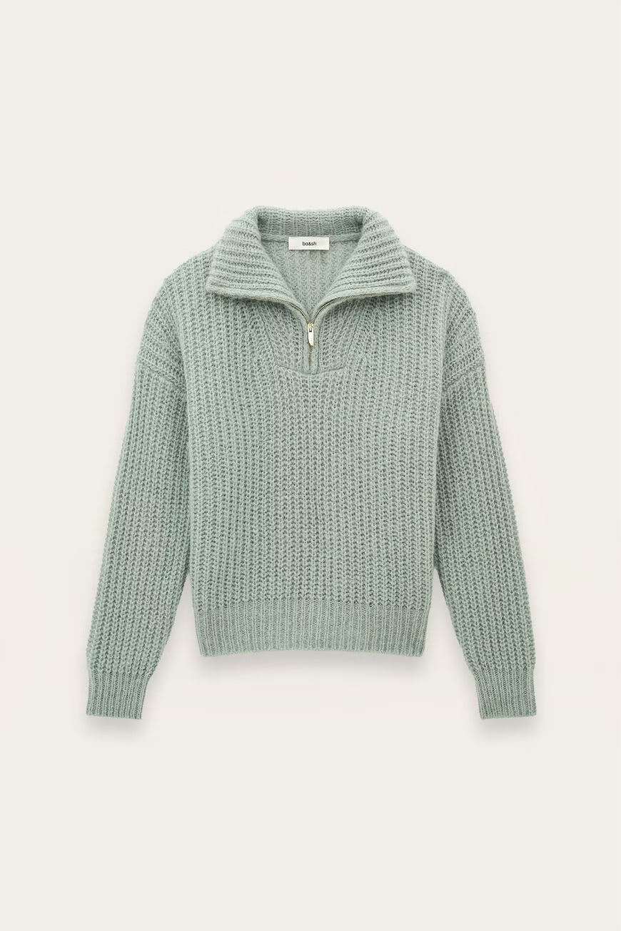 BA&SH BELTANE KNIT BLAUW
