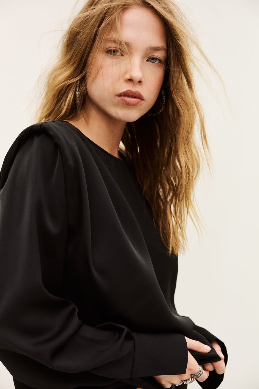 BA&SH CADIE BLOUSE ZWART - S. LABELS