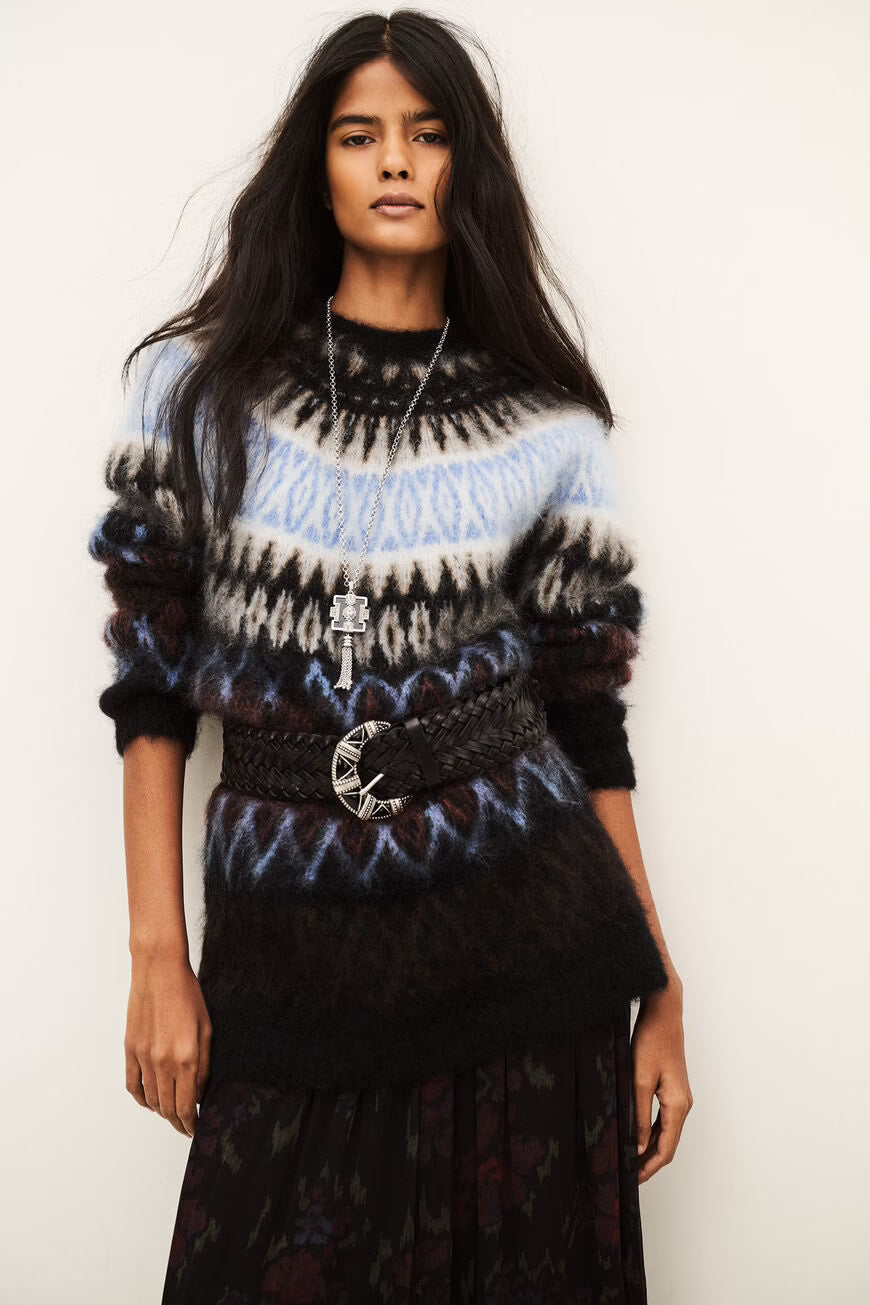 BA&SH TUNIEK KNIT FOLK MULTI