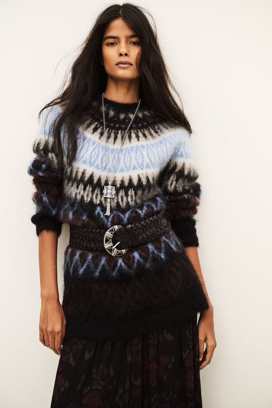 BA&SH TUNIEK KNIT FOLK MULTI