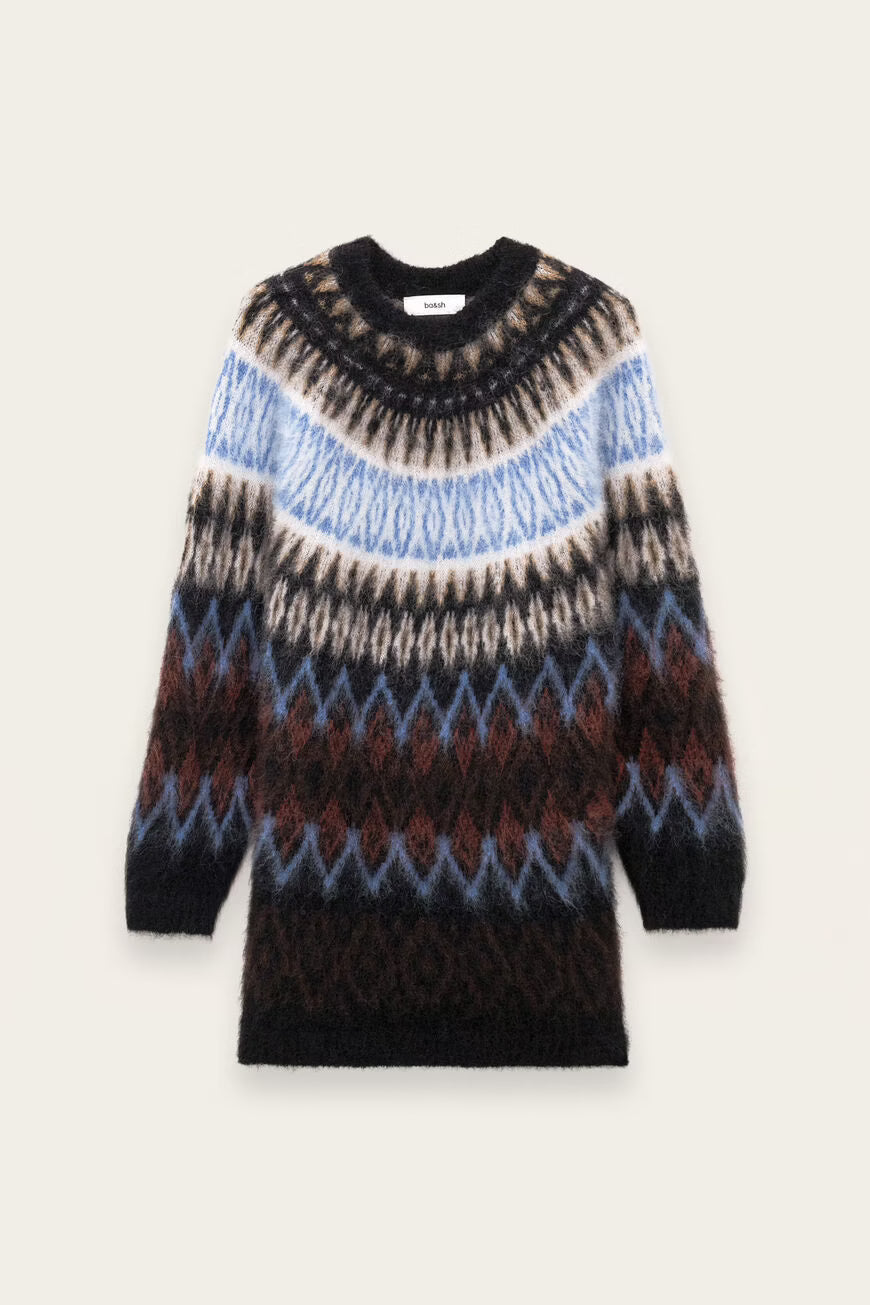 BA&SH TUNIEK KNIT FOLK MULTI