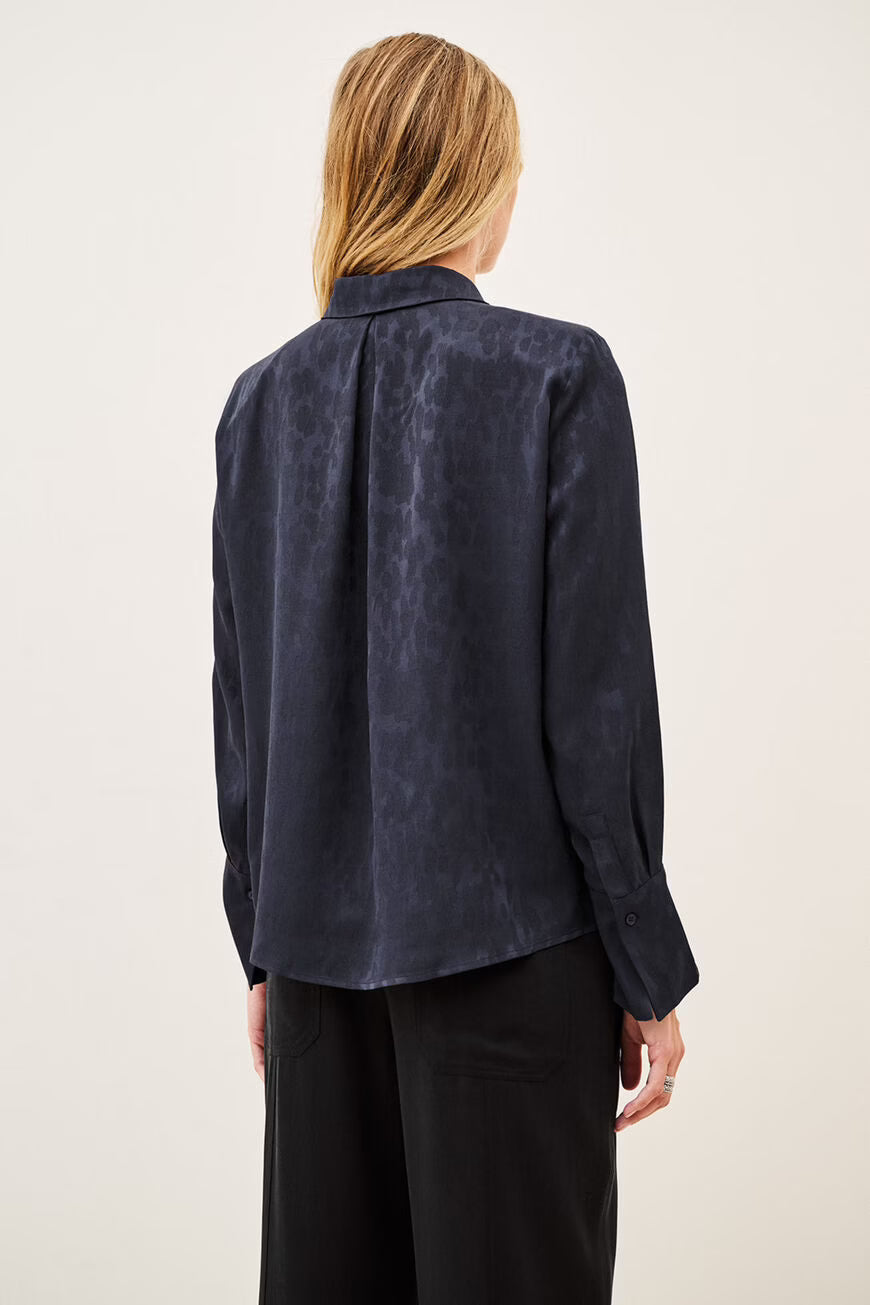 BA&SH BLOUSE HETSEY DONKERBLAUW