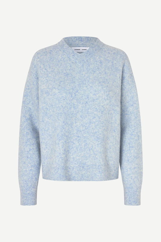 SAMSOE SAMELODY TRUI V-NECK L.BLAUW - S. LABELS
