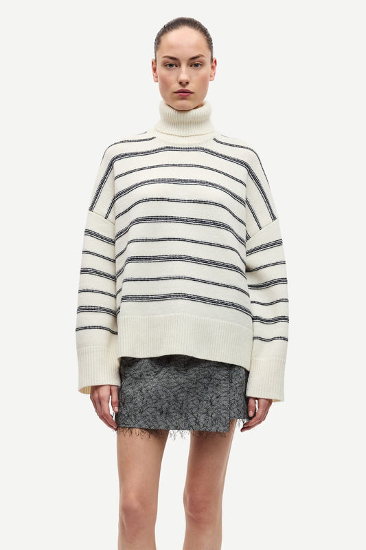 SAMSOE SAIKEIKU STRIPE TURTLENECK