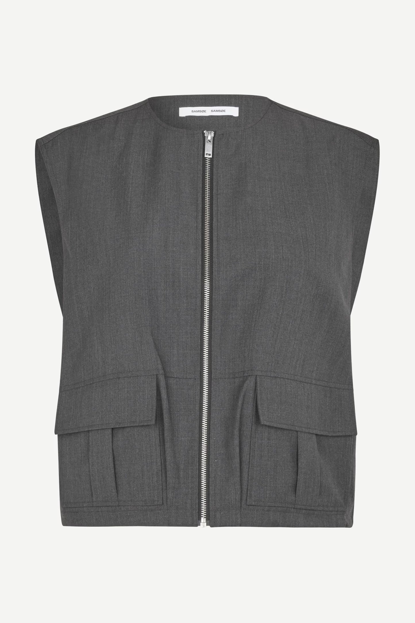 SAMSOE SAKELLY MOUWLOZE BLAZER DARK GREY MELEE - S. LABELS