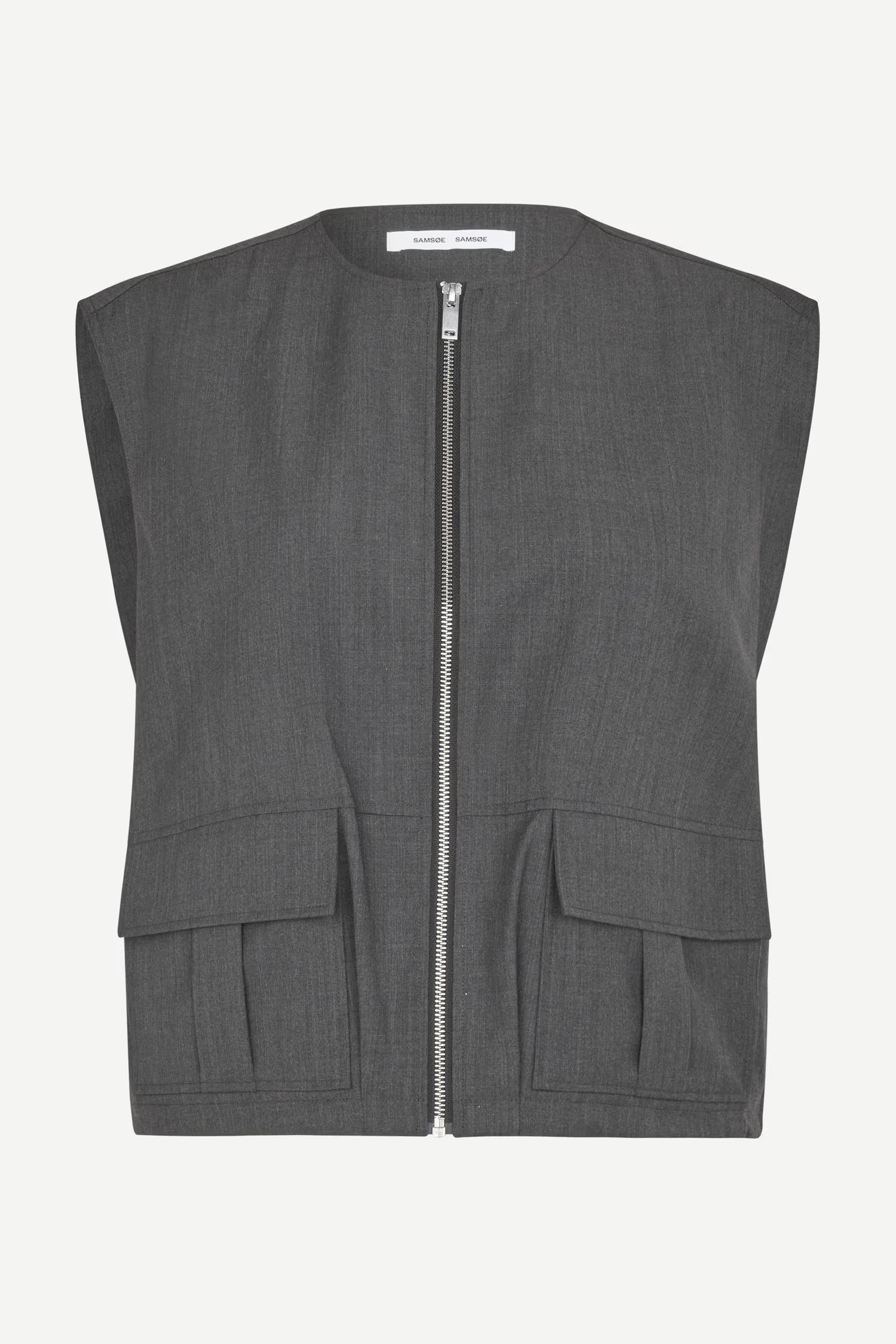 SAMSOE SAKELLY MOUWLOZE BLAZER DARK GREY MELEE - S. LABELS