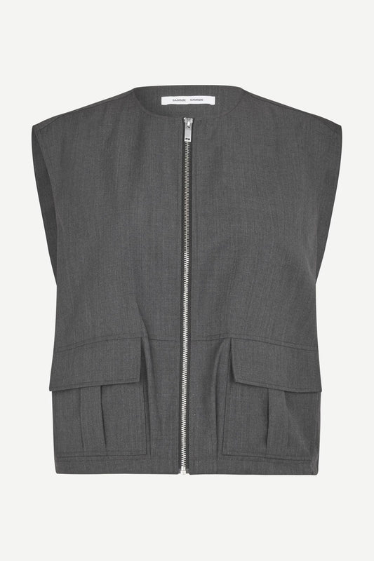 SAMSOE SAKELLY MOUWLOZE BLAZER DARK GREY MELEE