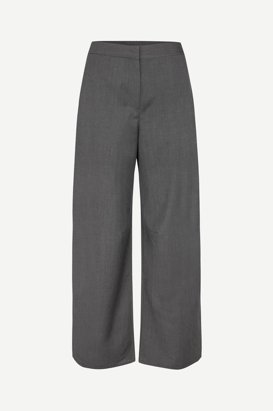 SAMSOE SAROKO TROUSERS DARK GREY MELEE