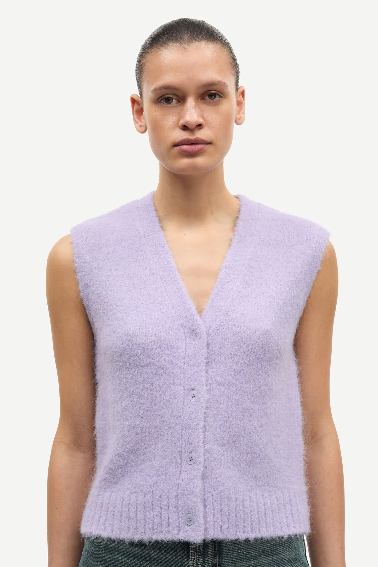 SAMSOE SAJEANNE VEST SPENCER WISTERIA PAARS