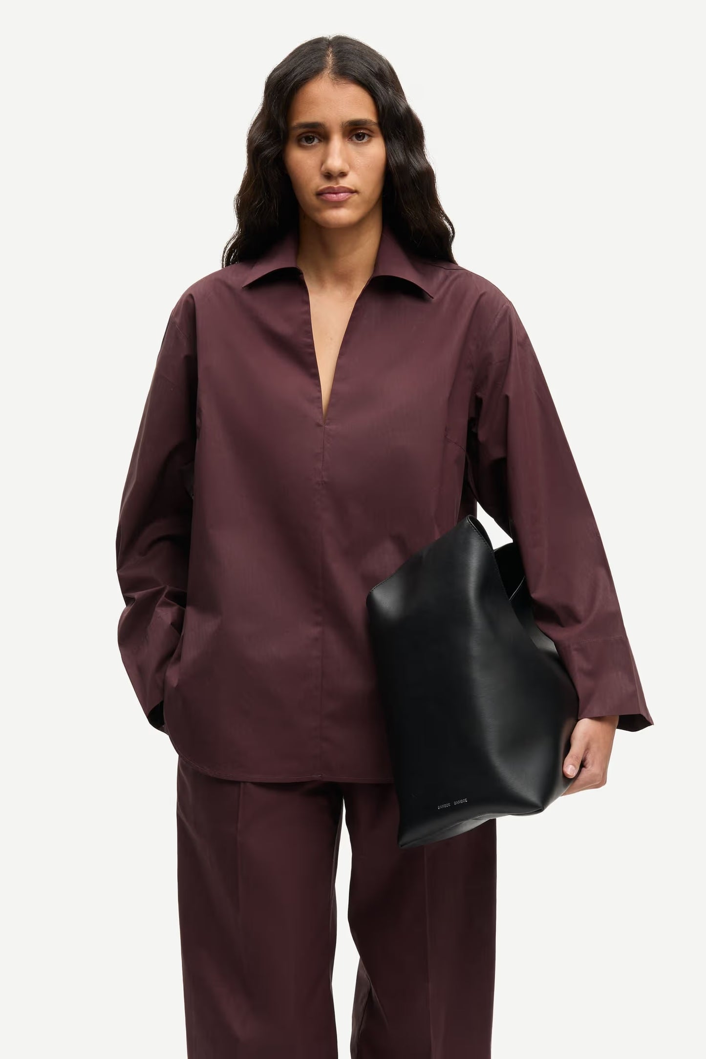 SAMSOE SASULLY BLOUSE FUDGE - S. LABELS