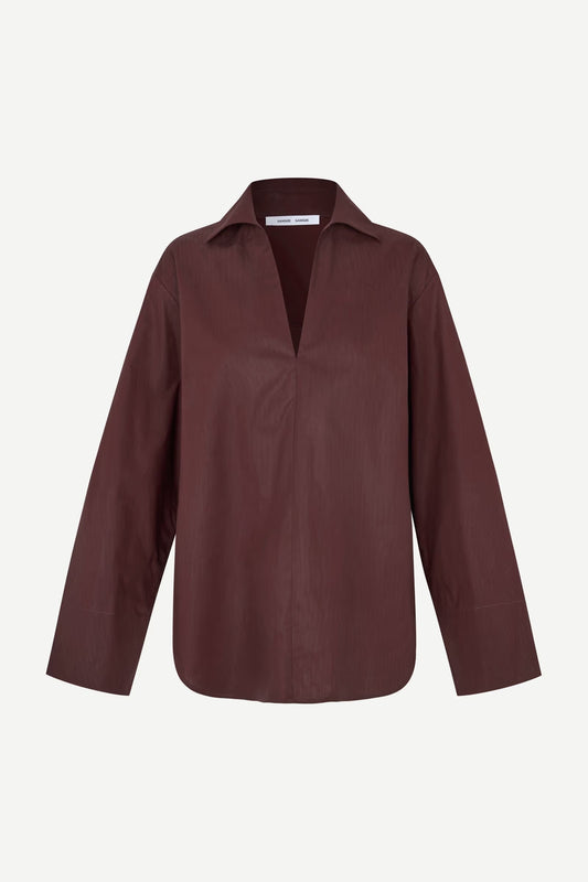 SAMSOE SASULLY BLOUSE FUDGE - S. LABELS