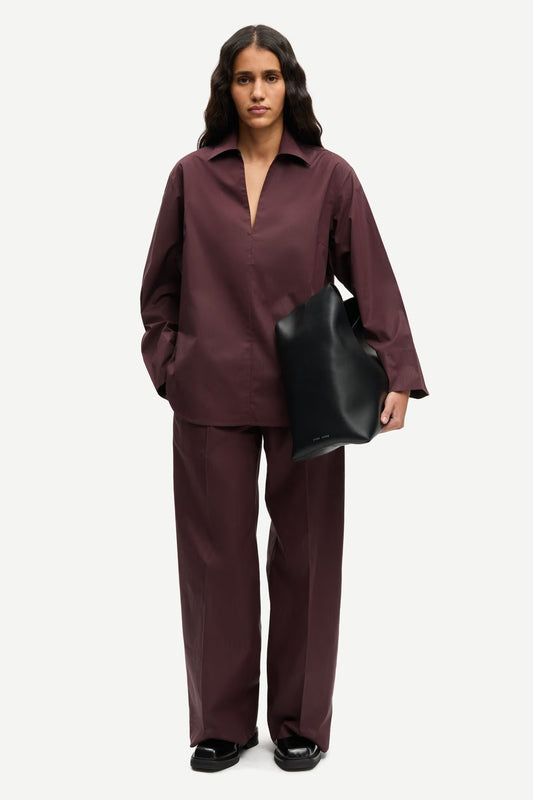 SAMSOE SAJULIO TROUSERS FUDGE - S. LABELS