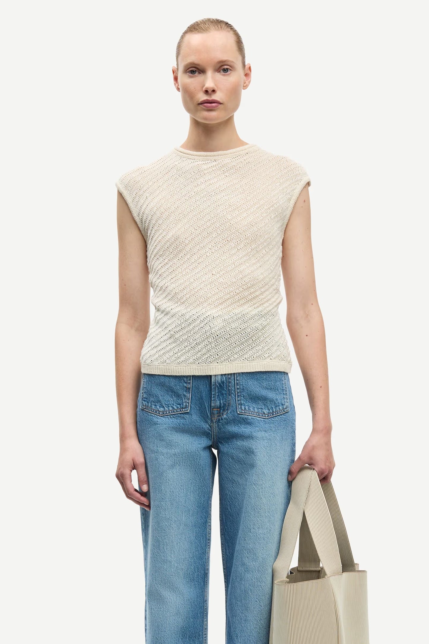 SAMSOE SAIRENE TOP ECRU - S. LABELS