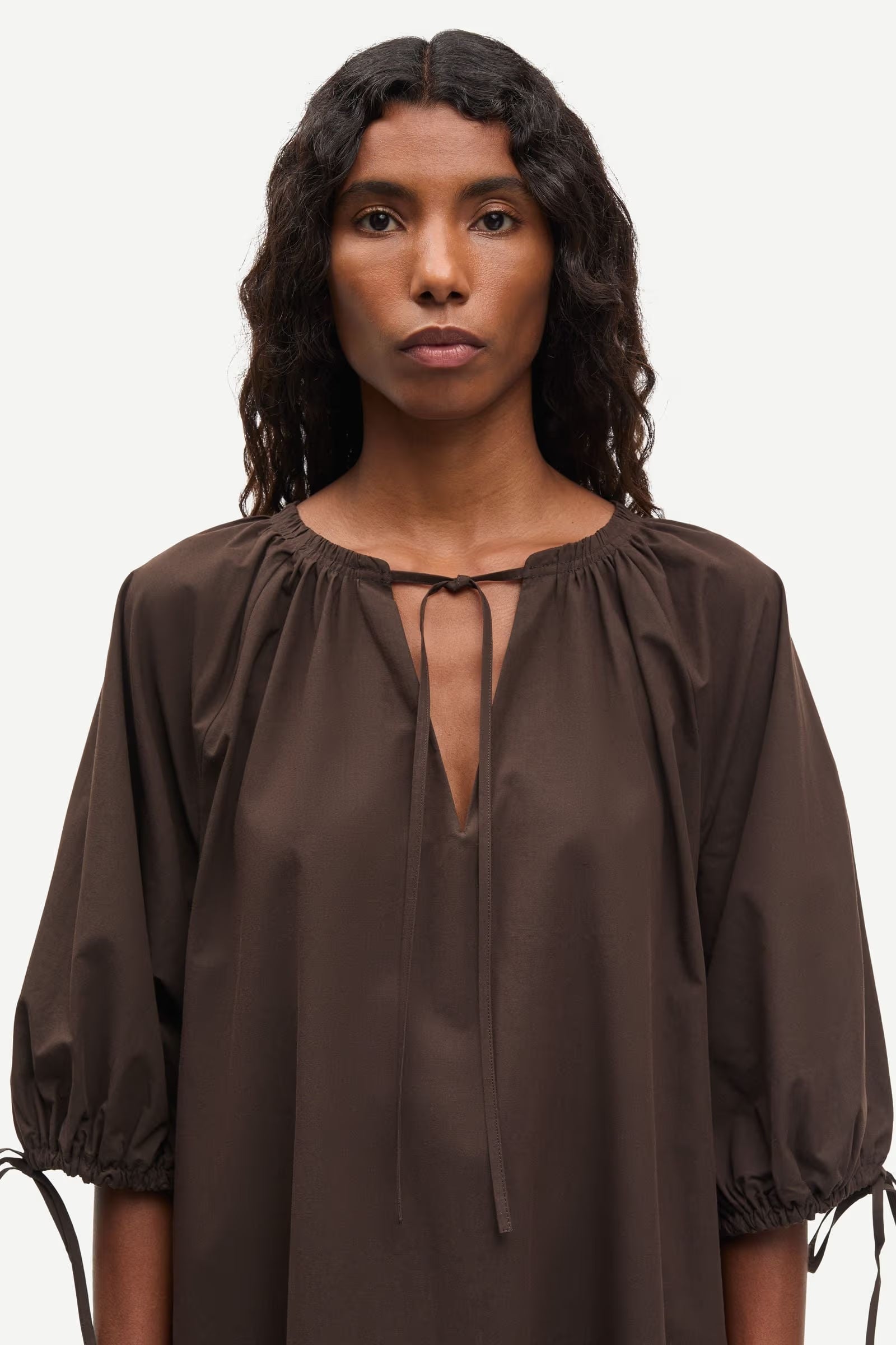 SAMSOE SAMETERAN DRESS BRUIN - S. LABELS