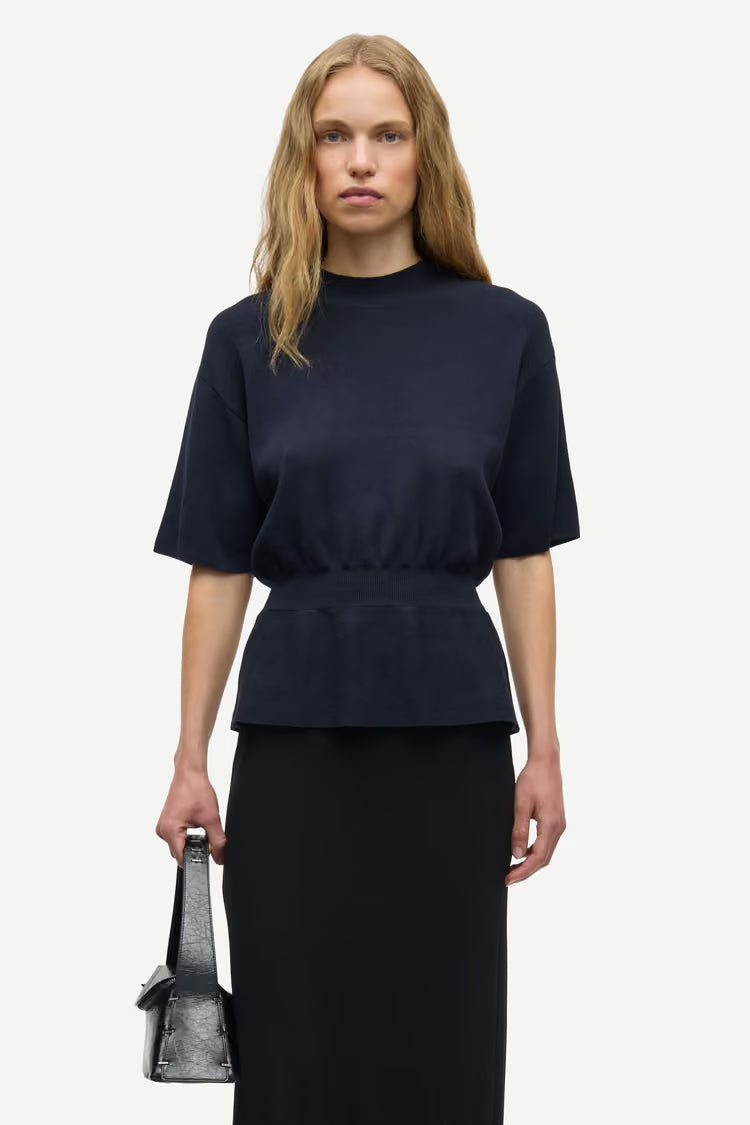 SAMSOE SATATIANA TOP BLAUW