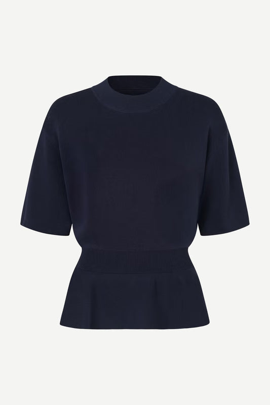 SAMSOE SATATIANA TOP BLAUW