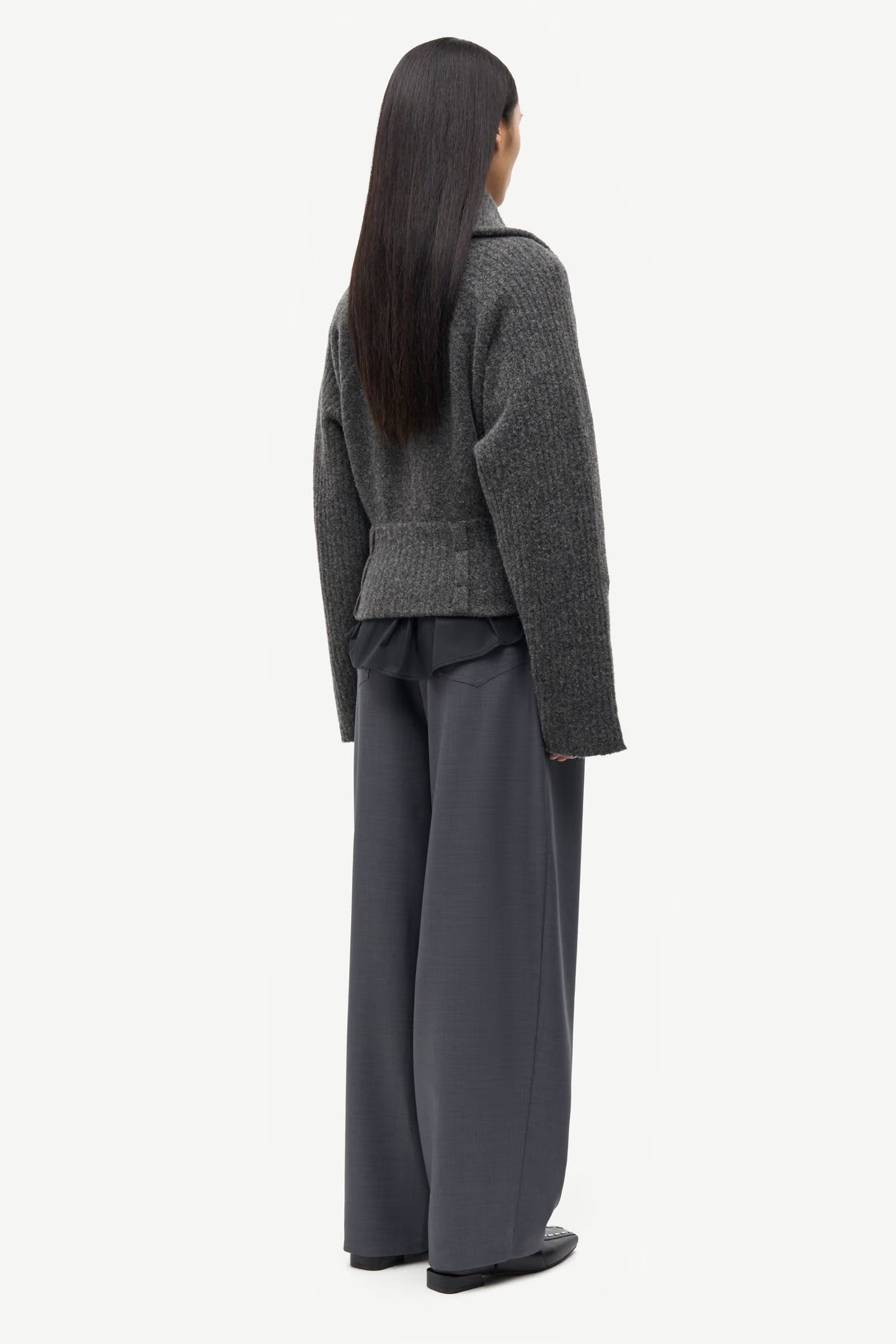 SAMSOE SAMIRRA ZIP CARDIGAN VEST GRIJS