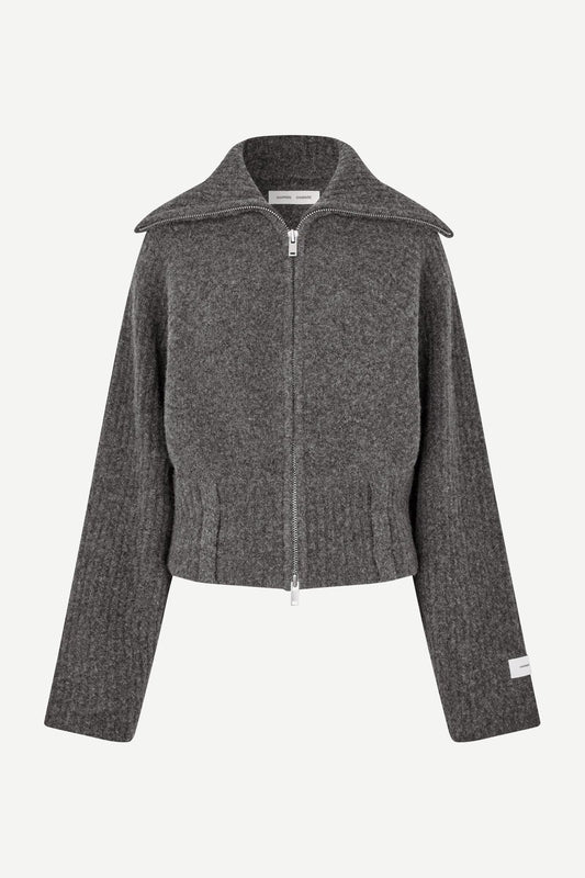 SAMSOE SAMIRRA ZIP CARDIGAN VEST GRIJS - S. LABELS