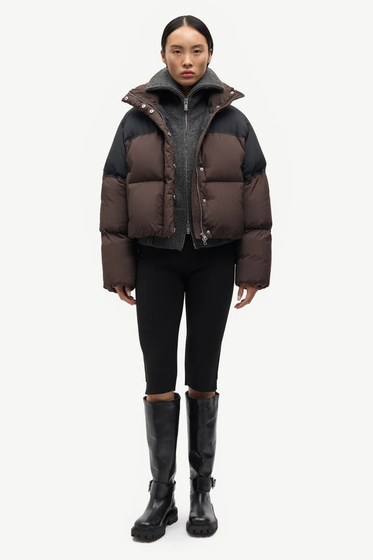 SAMSOE SAFERN PUFFER JACKET BROWN