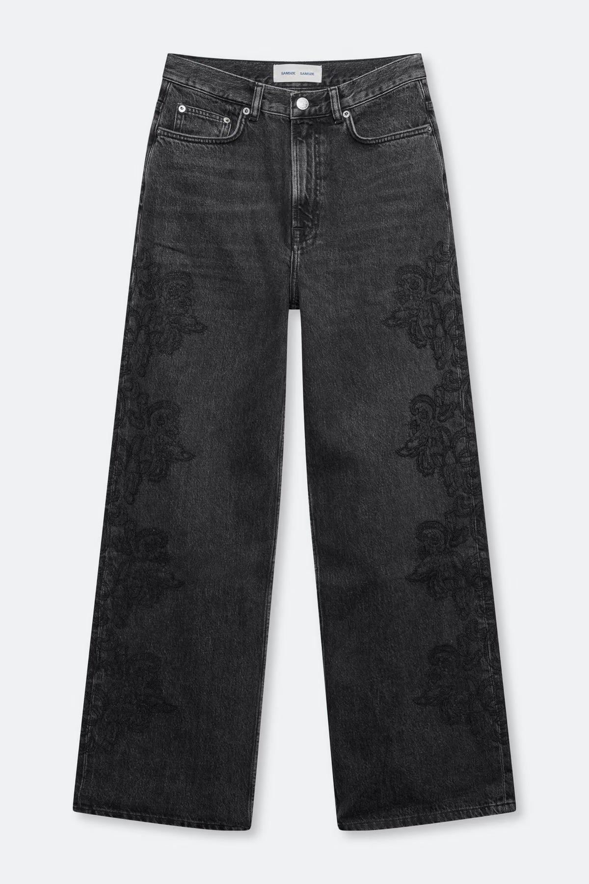 SAMSOE SASHELLY JEANS LACE EMBROIDERY BLACK
