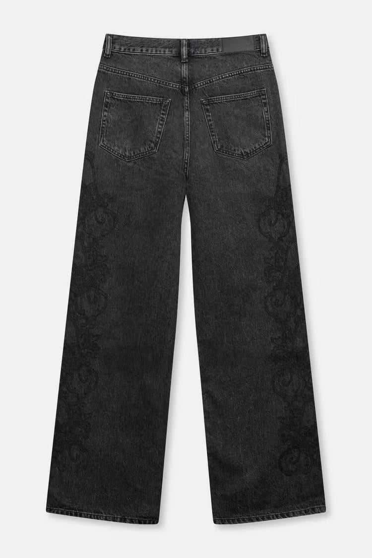SAMSOE SASHELLY JEANS LACE EMBROIDERY BLACK